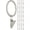 Pewter, variant on Curtain Rings with Clips, Set of 14, 1.5" Inner Diameter, Fits Up to 1 1/4" Rod, Royal Gold
