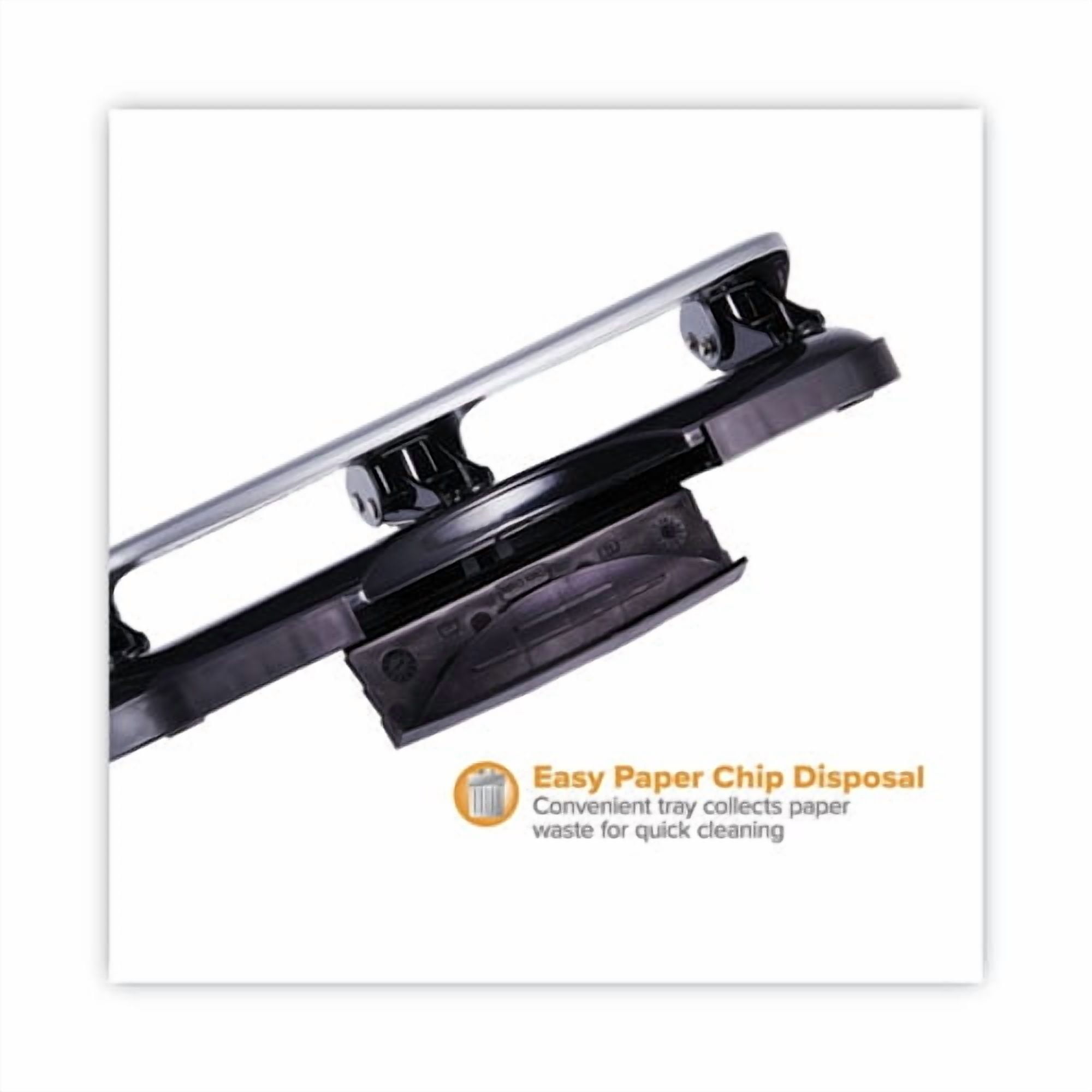 "20-Sheet Ez Squeeze Three-Hole Punch, 9/32"" Holes, Black/silver | Bundle of 5 Each"