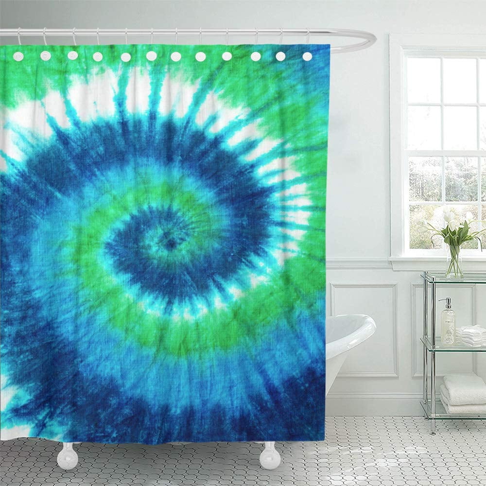 KSADK Blue Artistic Spiral Tie Dye Abstract Colorful Batik Color Craft Will Tie Dye Stain My Bathtub