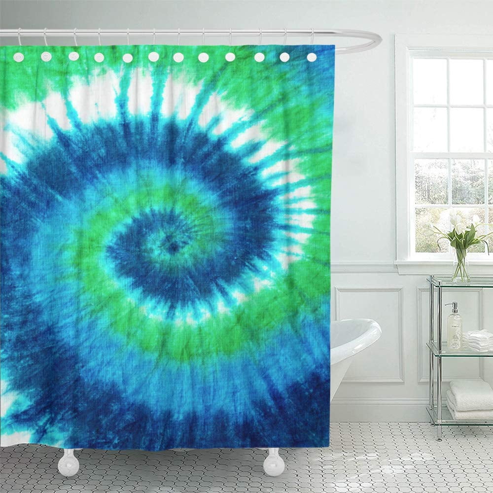 KSADK Blue Artistic Spiral Tie Dye Abstract Colorful Batik Color Craft