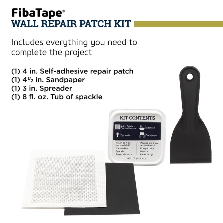 FibaTape Wall Repair Patch Kit, 8 oz, White photo 3