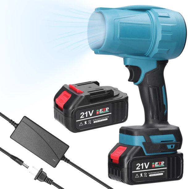 M Buder Ventilador de Turbina de Conducto de Mano de Alta Potencia Enchufe de EE. UU. 110V 2 Baterías