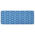 thumbnail image 1 of Blue Kitchen Mat, Retro Pattern with Grunge Look Classical Revival Tile Design Nested Ring Shapes, Plush Decorative Kitchen Mat with Non Slip Backing, 47" X 19", Blue Pale Blue, by Ambesonne, 1 of 1
