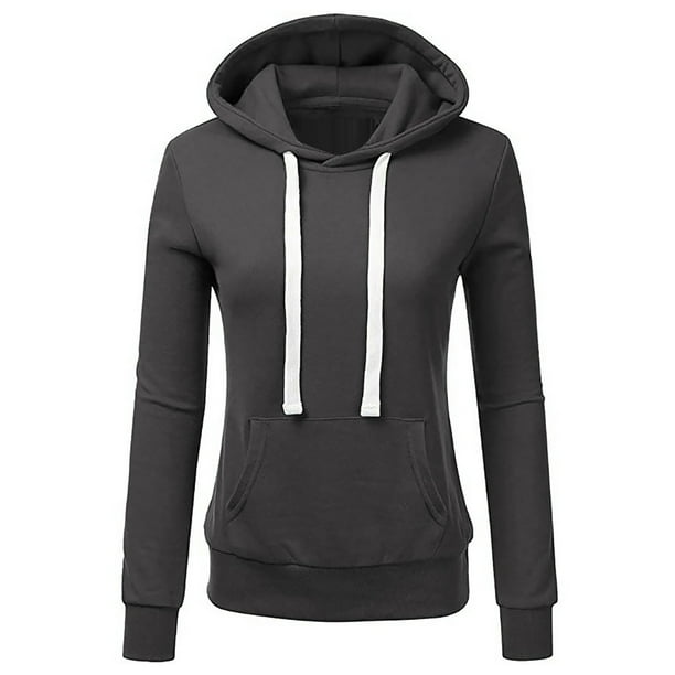 Sudadera de manga larga con bolsillo con capucha para mujer y mujer Fridja ghj987+2855