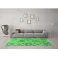 thumbnail image 3 of Ahgly Company Indoor Square Abstract Emerald Green Modern Area Rugs, 4' Square, 3 of 4