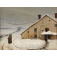 thumbnail image 3 of Augustin Chenu 18x14 Black Modern Framed Museum Art Print Titled - Countryside. Snow Effect, 3 of 5