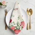 thumbnail image 2 of Valentine's Day Cloth Napkins Set of 2 Watercolor Red Pink Dots Love Heart Leaves Newspaper Texture Soft Washable Square Dinner Napkins for Party Wedding Restaurant Hotel Cocktail 20x20 Inch, 2 of 9