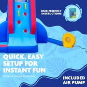 Sunny & Fun Fun Inflatable Kiddie Water Slide with Pool for Backyard
