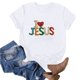 thumbnail image 1 of Fiudx Ofertas Flash Del Día Blusa de Manga Corta con Estampado de Moda para Mujer, Divertida Camiseta con Cuello Redondo, 1 of 3