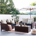 thumbnail image 7 of Outdoor Cushion Covers 4 Pack Waterproof&Fade Resistant Zipper Patio Furniture Cushion Covers for Couch, Sofa, Chair, Replacement Covers Only, 7 of 7