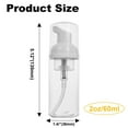thumbnail image 2 of 4 Pcs Travel-Sized Foaming Pump Bottles, 2oz/60ml Empty Foam Pump Bottle, Refillable Travel Size Mousse Bottle, Hand Soap Shampoo Lash Shampoo Foaming Soap Dispenser Bottles, BPA Free, Multicolor, 2 of 7