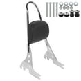 thumbnail image 2 of Motorcycle Backrest Bar, Riding Backrest, Easy Installation Colorfast Anti-Corrosio for Motorcycle Motorbike Riding Motorbike Pad Black,Chromeplate, 2 of 8