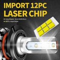 thumbnail image 3 of 2PCS Motorcycle H7 LED Headlight Bulbs 6000k 9600lm For Kawasaki Z1000 2003-2013 KLR650 2008-2017 Moto Bulbs Kit White, 3 of 5