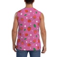 thumbnail image 4 of Daiia Strawberry Floral Printed Men's Tank Tops,Casual Soft Sleeveless Gym Muscle Shirts Bodybuilding Tee-X-Large, 4 of 8
