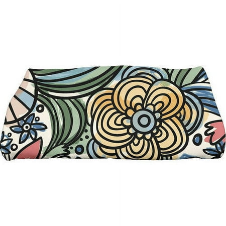 Simply Daisy 28 x 58 Zentangle Floral Floral Print Bath Towel