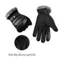 thumbnail image 3 of Guantes de hombre de invierno impermeables y resistentes al viento para bicicleta, antideslizantes y con forro de terciopelo, 3 of 5