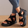thumbnail image 3 of Women's Platform Thick-Soled Sandals Roman One-Strap Soft Fairy-Style Sandals for Women Summer Beach Shoes Fashion, 3 of 5