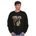 thumbnail image 5 of Flaming Floral Skull Loving Soul Unisex Plus Fleece Graphic Sweatshirt Brisco Brands 3X, 5 of 6