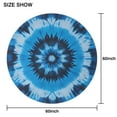 thumbnail image 6 of Blue Tie Dye Spiral Pattern Round Tablecloth 60"x60",Wrinkle Wipeable Table Cloth for Kitchen Dining Room Picnic Patio Party, 6 of 6