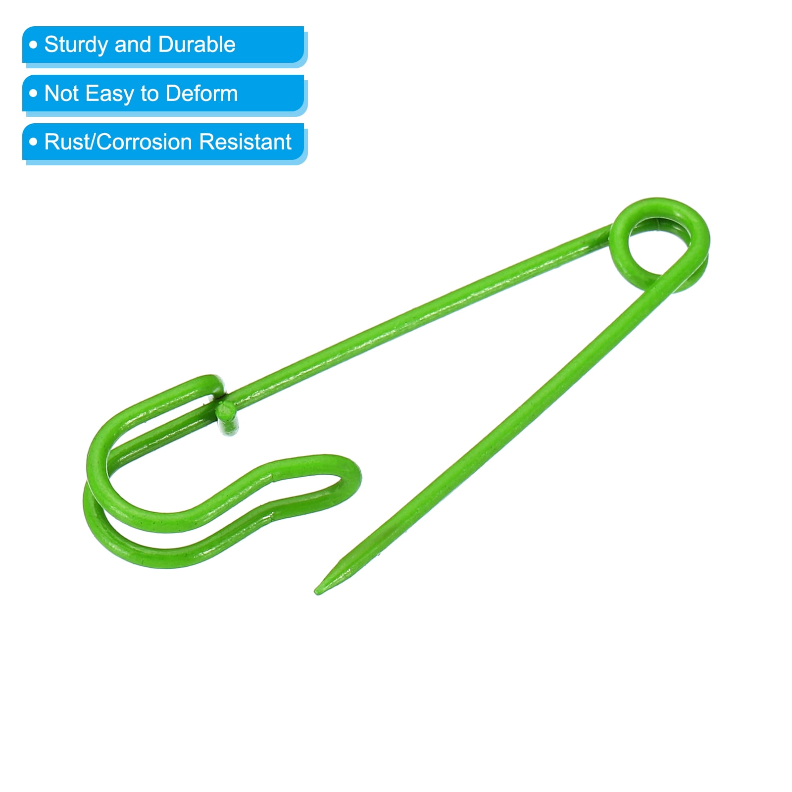 Unique Bargains Durable and Versatile Safety Pins Sewing Pins Green 2.48 Inch
