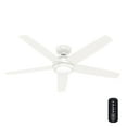 thumbnail image 5 of Hunter 52 inch Indoor Ceiling Fan with LED Light and Remote Control - White Ceiling Fan, Standard Mount, 5 Blades, For Bedroom, Living Room, or Kitchen, Quiet - Zayden 51697, Fresh White, 5 of 17