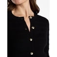 thumbnail image 5 of Time and Tru Women's Puckered Stitch Cardigan Sweater, Lightweight, Sizes XS-XXXL, 5 of 6