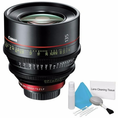 Canon CN-E 135mm T2.2 L F Cinema Prime Lens (EF Mount) (International Model no Warranty) + Deluxe Cleaning Kit 6AVE Bundle