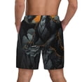 thumbnail image 4 of Goofa Full Moon Black Dragon Printed Men's Swim Trunks Board Shorts Quick Dry Mens Swimming Trunks with Compression Liner,Breathable Fit Hawaii Beach Shorts-Small, 4 of 9