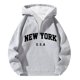 thumbnail image 3 of MHFRRA Sudadera con Capucha y Cremallera de Un Cuarto con Estampado de Letras, Suave y de Cobertura Total, Cómoda y Casual, Ideal para Uso Diario y Actividades Al Aire Libre Gris claro, 3 of 3