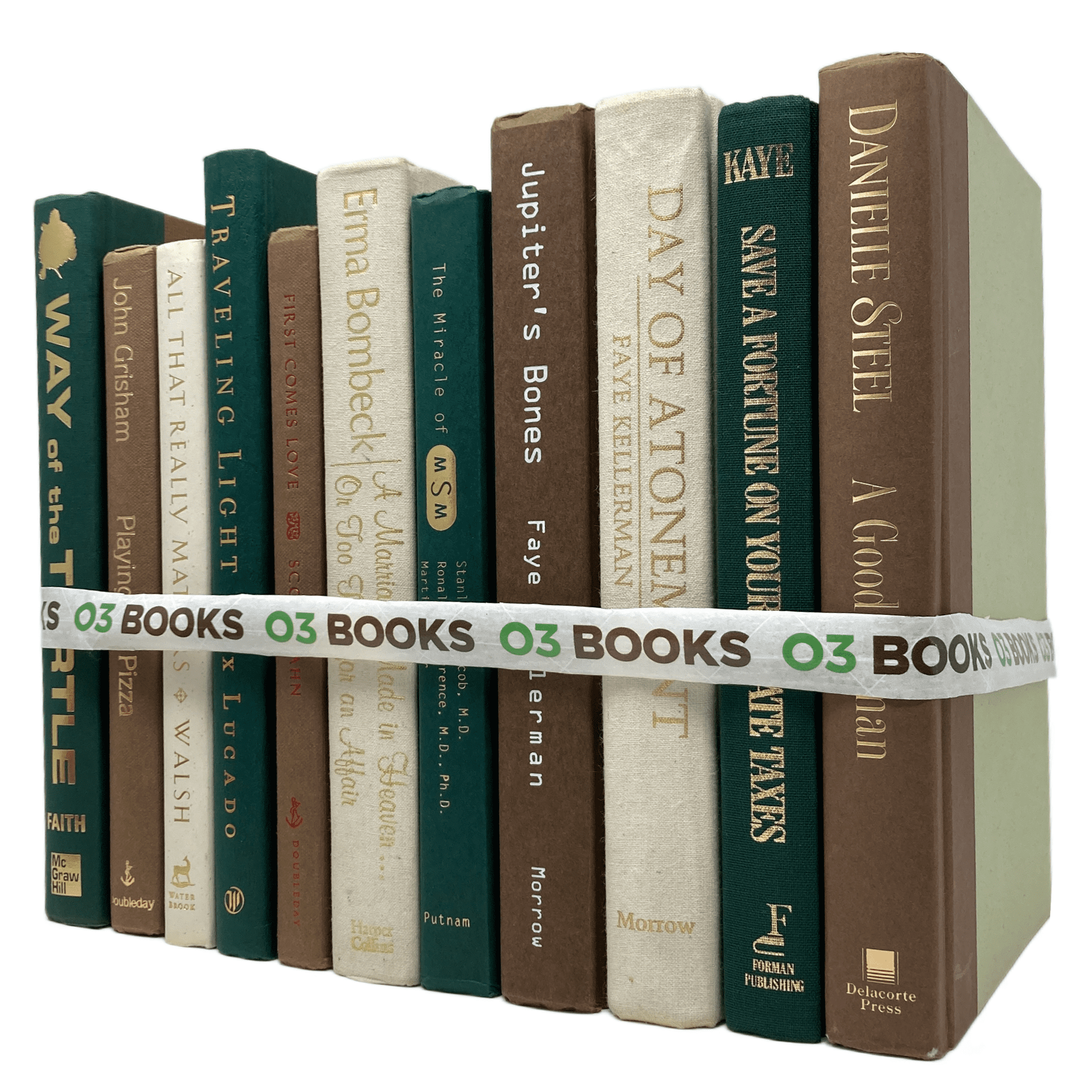 Woodland Retreat Decorative Books Green Lightbrown and Creme