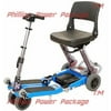 Free Rider USA - Luggie Standard - Lightweight Foldable Scooter - 4-Wheel, Blue - PHILLIPS POWER PACKAGE TM - $500 VALUE