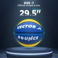 thumbnail image 7 of Vector X Bounce Rubber Moulded Basketball (Size-7) (Blue-Yellow), 7 of 7