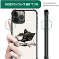 thumbnail image 4 of Case for iPhone 16 Pro Max Case, Cat Read Book Drink Coffee Pattern Graphic Design Girl Boy Soft Silicone Hard Acrylic Shock Protection Case for iPhone 16 Pro Max, 4 of 7