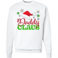 thumbnail image 2 of Inktastic Daddy Claus with Christmas Santa Hat and Snowflakes Adult Sweatshirt, 2 of 4