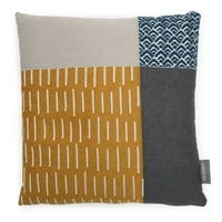 MoDRN Mid-Century Chainstitch Colorblock Decorative Throw Pillow, 20x20"