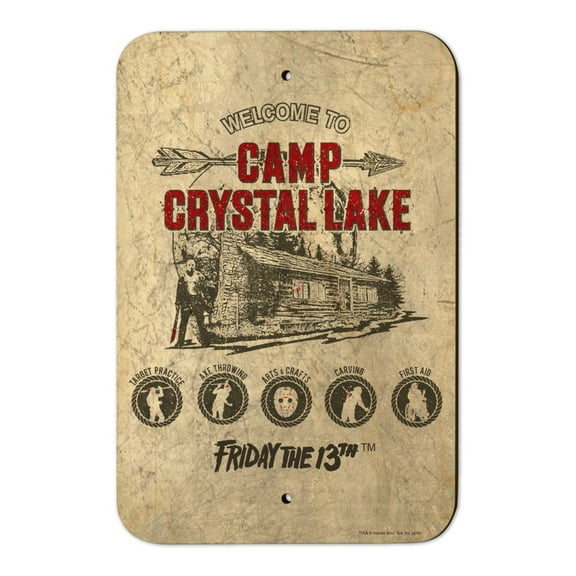 Friday the 13th Camp Crysal Lake Home Business Office Sign