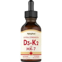 Vitamin D3 K2 Drops | 2 fl oz | with MK-7 for Men and Women | Vegetarian | by Piping Rock