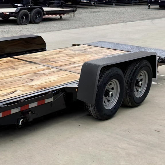 Trailer Fenders – Diamond Plate Steel Mud Guards for Tandem Axle, Heavy Duty Wheel Fenders