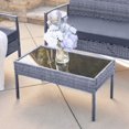 thumbnail image 2 of Gray Patio Furniture Outdoor 4Pcs Rattan Sofa Garden Set, 2 of 2