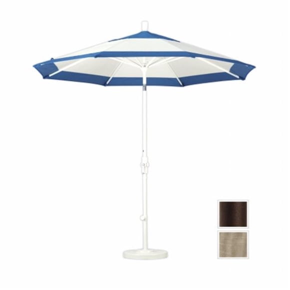 California Umbrella GSCU908117-F22 9 Pi. Aluminium Marché Parapluie Col Inclinable - Bronze - Oléfine - Beige Antique