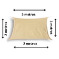 thumbnail image 3 of Malla Sombra INMATMEX 3x3 Mts Vela Beige Reforzada 90%, 3 of 6