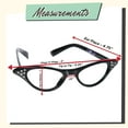 thumbnail image 4 of Hip Hop 50's Shop 1950s Cat-Eye Glasses for Kids, Plastic Costume Glasses with Rhinestones (Toddler Hot Pink), 4 of 6