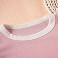 thumbnail image 5 of Cethrio Kids Girls Cotton Outfit Sets, Summer Short Sleeve Solid Color T-shirts and Shorts Pink Size 1-5T, 5 of 8