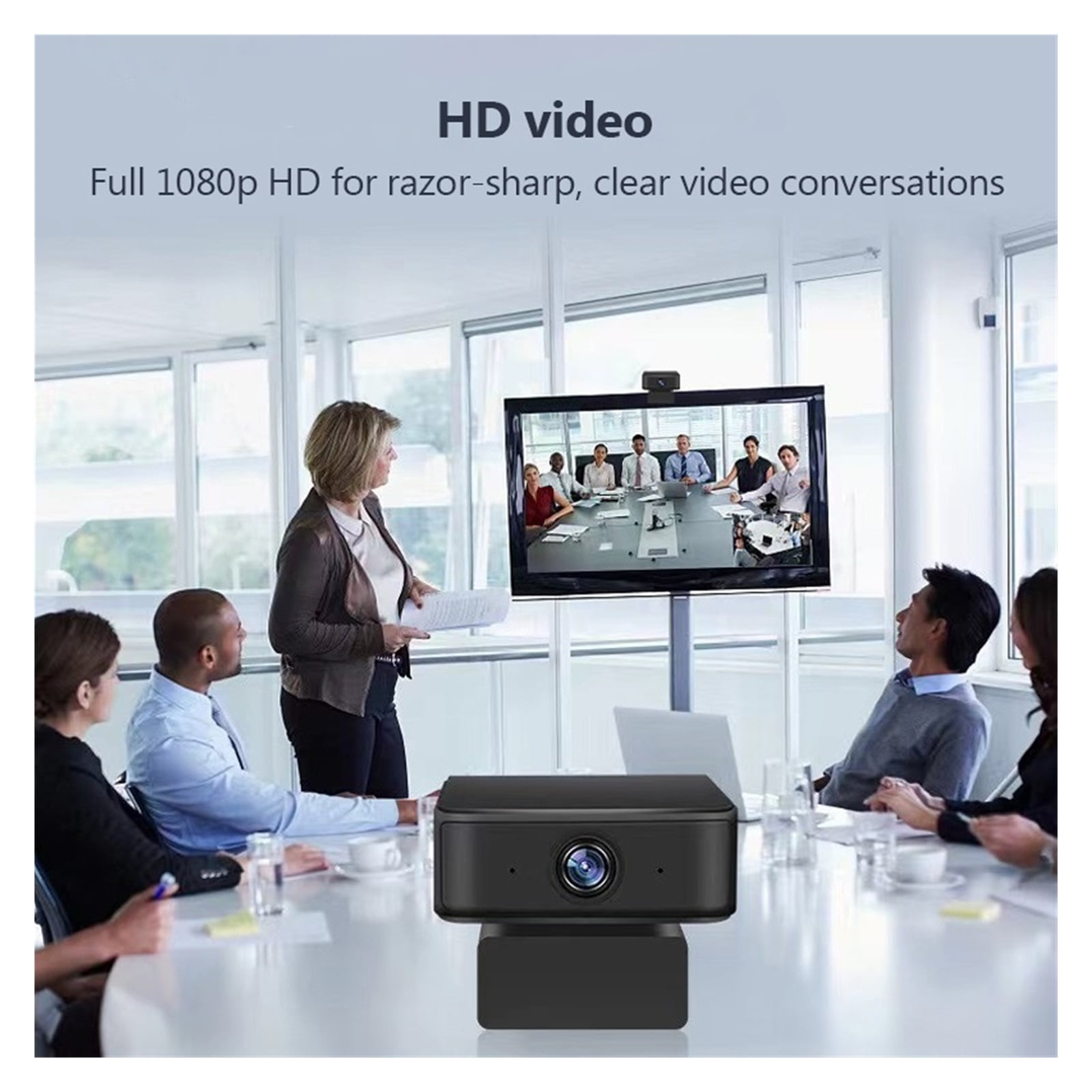 Auto Tracking Webcam 1080P Full HD Web Camera With Microphone USB Web Cam For PC Computer Laptop Online Conference Mini Camera ,HD Video