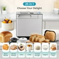 thumbnail image 6 of Simzlife 25-in-1 Bread Maker Machine, 2LB Capacity for Dough & Bread with Automatic Fruit and Nut Dispenser, Stainless Steel Construction, 6 of 7