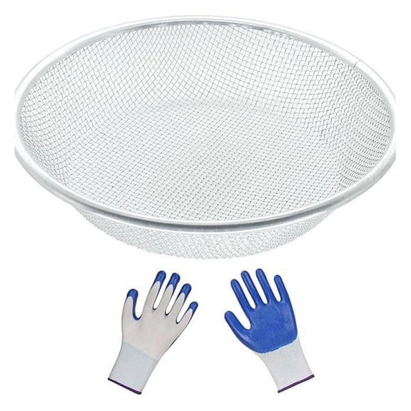 TOP! Stainless Steel Soil Compost Sieve for Capturing Rocks & Sawdust Gardening Sand Sandstone 2mm