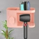 thumbnail image 5 of Soporte para secador de pelo para baño montado en la pared, estante de almacenamiento, cesta de pared multifuncional (rosa), 5 of 8