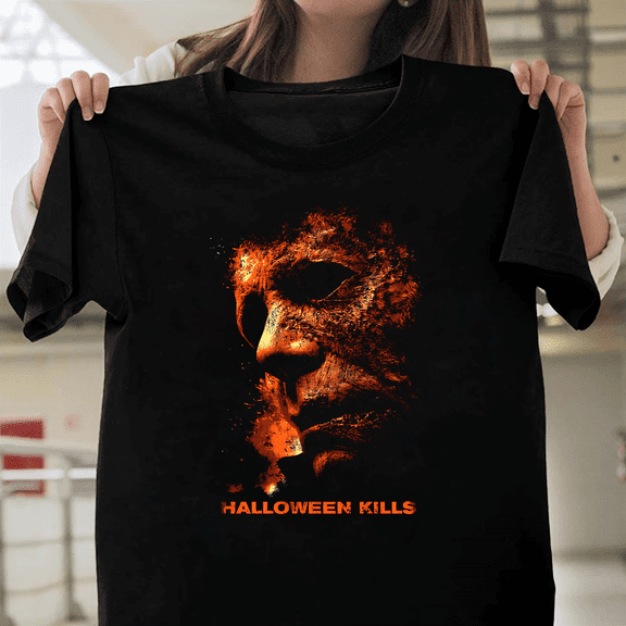 Halloween Kills Michael Myers Slasher Horror Movie Sequel Scary Film Fan Unisex T-Shirt, Size Up to 5XL
