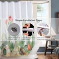 thumbnail image 3 of Green Cactus Shower Curtain Sets,Tropical Plants Flowers Bathroom Curtains,Modern Minimalist Art Bath Curtain,Waterproof Fabric with 12 Hooks 72x72 Inches, 3 of 6
