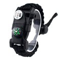 thumbnail image 1 of Bracelet Tressé Multi-Outils Bracelets de Détresse pour Randonnée Camping (Noir), 1 of 8
